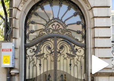 Historic wrought-iron front door